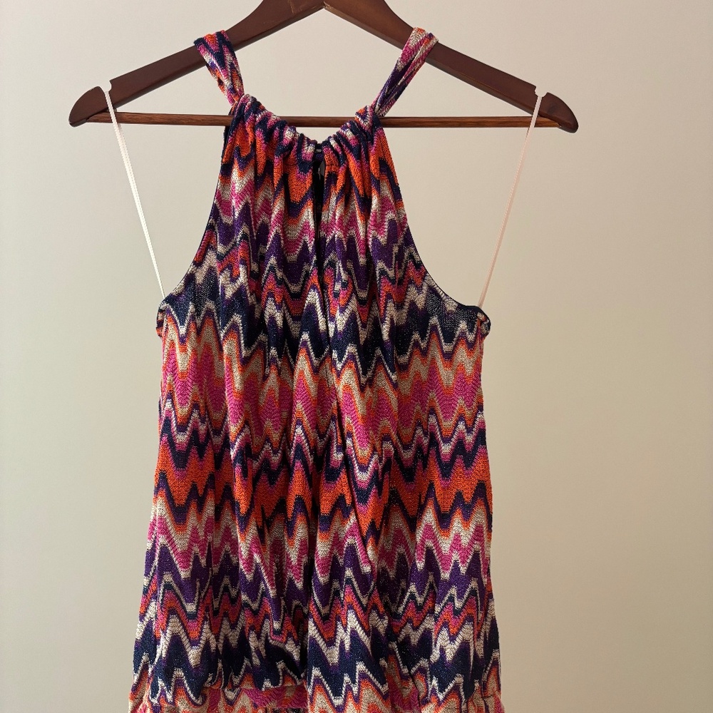Trina Turk Zigzag Halter Blouse- Size M